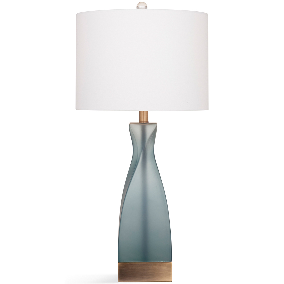 Picture of ANTHEA BLUE GLASS WITH GOLD TRIM TABLE LAMP
