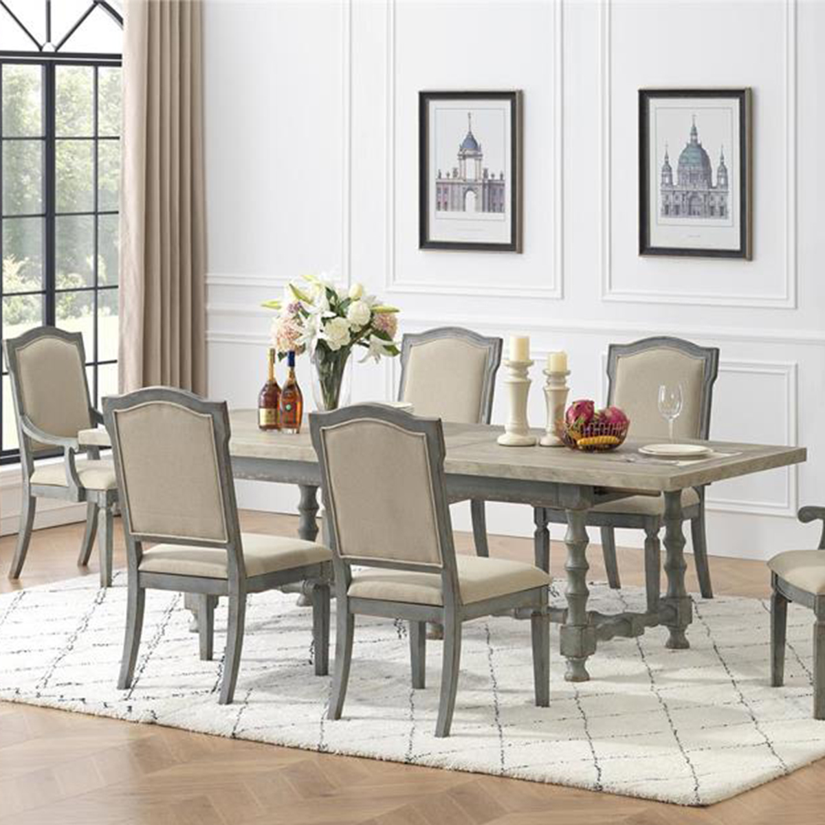 Picture of RUSTIC 7 PIECE DINING SET