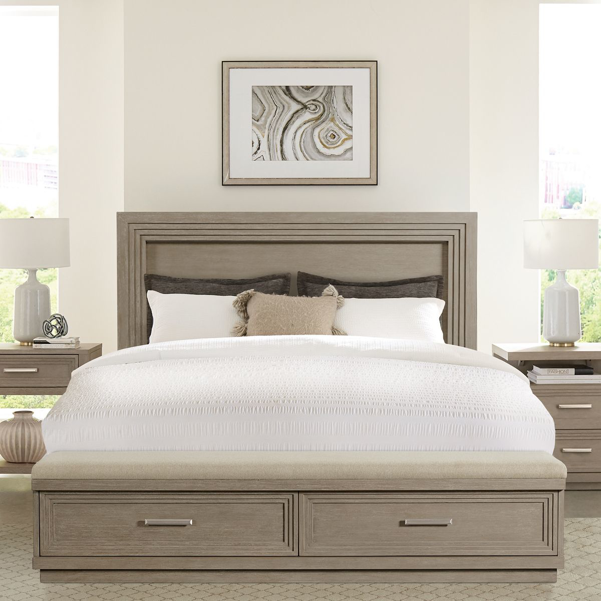 Picture of CASCADE KING BED W/STOR & LITE