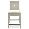 Picture of CASCADE UPH WOOD BK CNTR STOOL