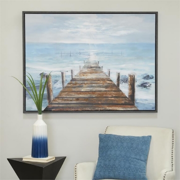 Picture of WOOD BOARDWALK CANVAS ART