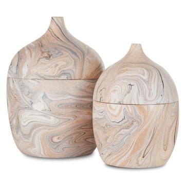 Picture of S/2 GR MARBLIZED JUG-BOX