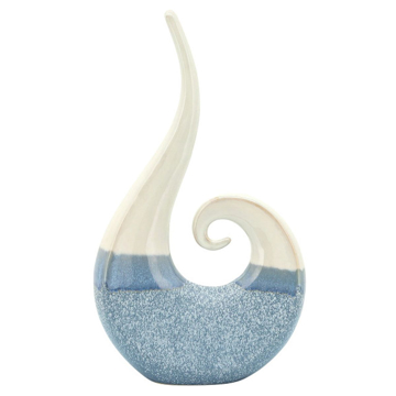 Picture of BL/WHT CER SWIRL SCUPTURE