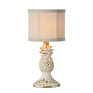 Picture of WHITE PINEAPPLE ACCENT LAMP