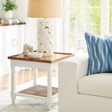 Picture of TEMPLE WHITE END TABLE