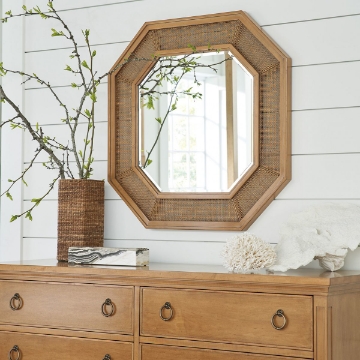 Picture of THALIA OCTAGONAL MIRROR NUTMEG