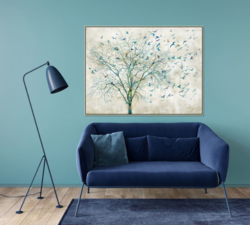 Picture of FLUTTERING TREE FRAMED ART