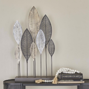 Picture of 38" MTL LEAF FLOOR SCULPTURE