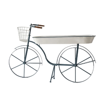 Picture of BLUE & WHITE BIKE PLANTER