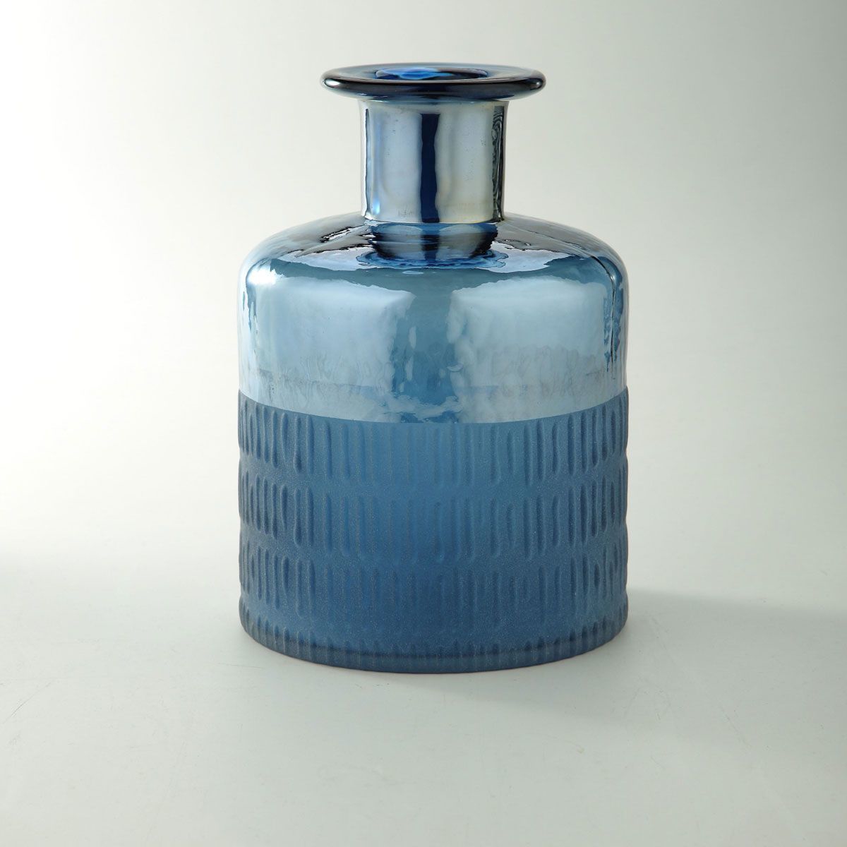 Picture of BLUE 9.5" GLASS JAR