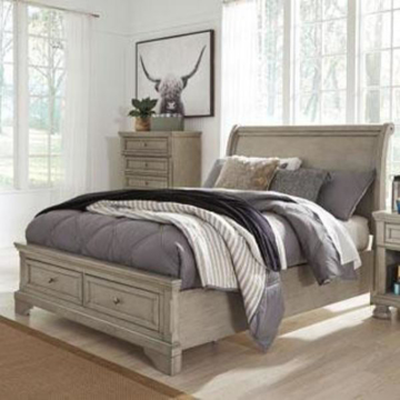 Picture of Kenley Sleigh King Storage Bed in Gray
