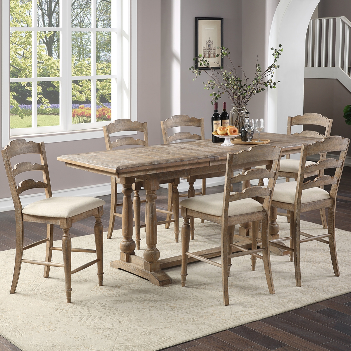 Picture of AUGUSTA 7PC TALL BROWN DINING