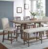 Picture of Xcalibur Upholstered Limed Gray Stool