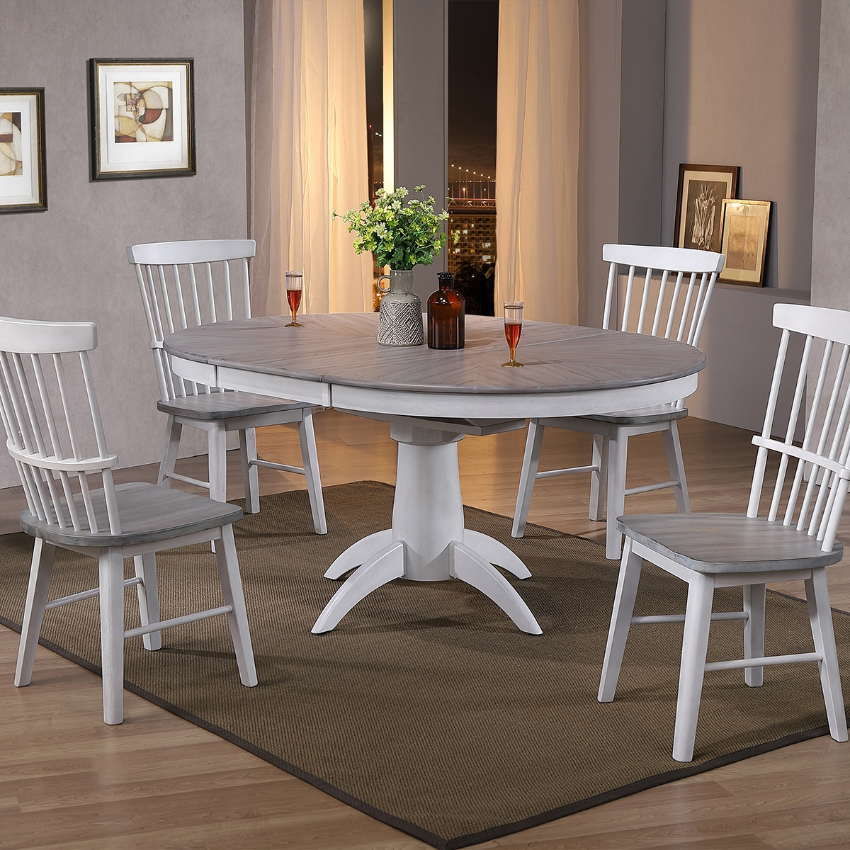 Picture of BRANTLEY 66" ROUND 5PC DINING SET
