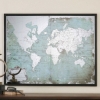 Picture of MIRRORED WORLD WALL MAP FRAMED