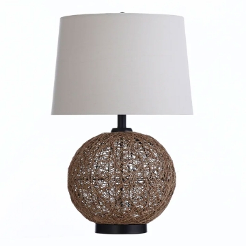 Picture of WOVEN NATURAL RATTAN BALL LAMP