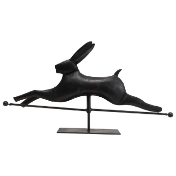 Picture of IRON LEAPING RABBIT ON STAND