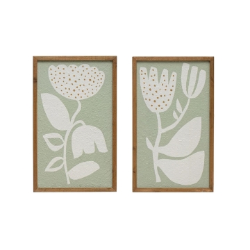 Picture of FRAMED FLOWER WALL ART AST