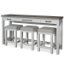 Picture of CORA SOFA TABLE W/3 STOOLS
