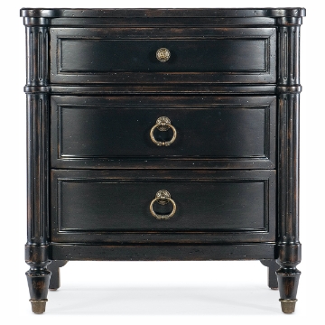 Picture of CHARLESTON BLACK 3 DRAWER NIGHTSTAND