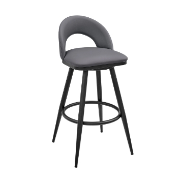 Picture of CHARLOTTE BLACK AND GREY  30" BARSTOOL