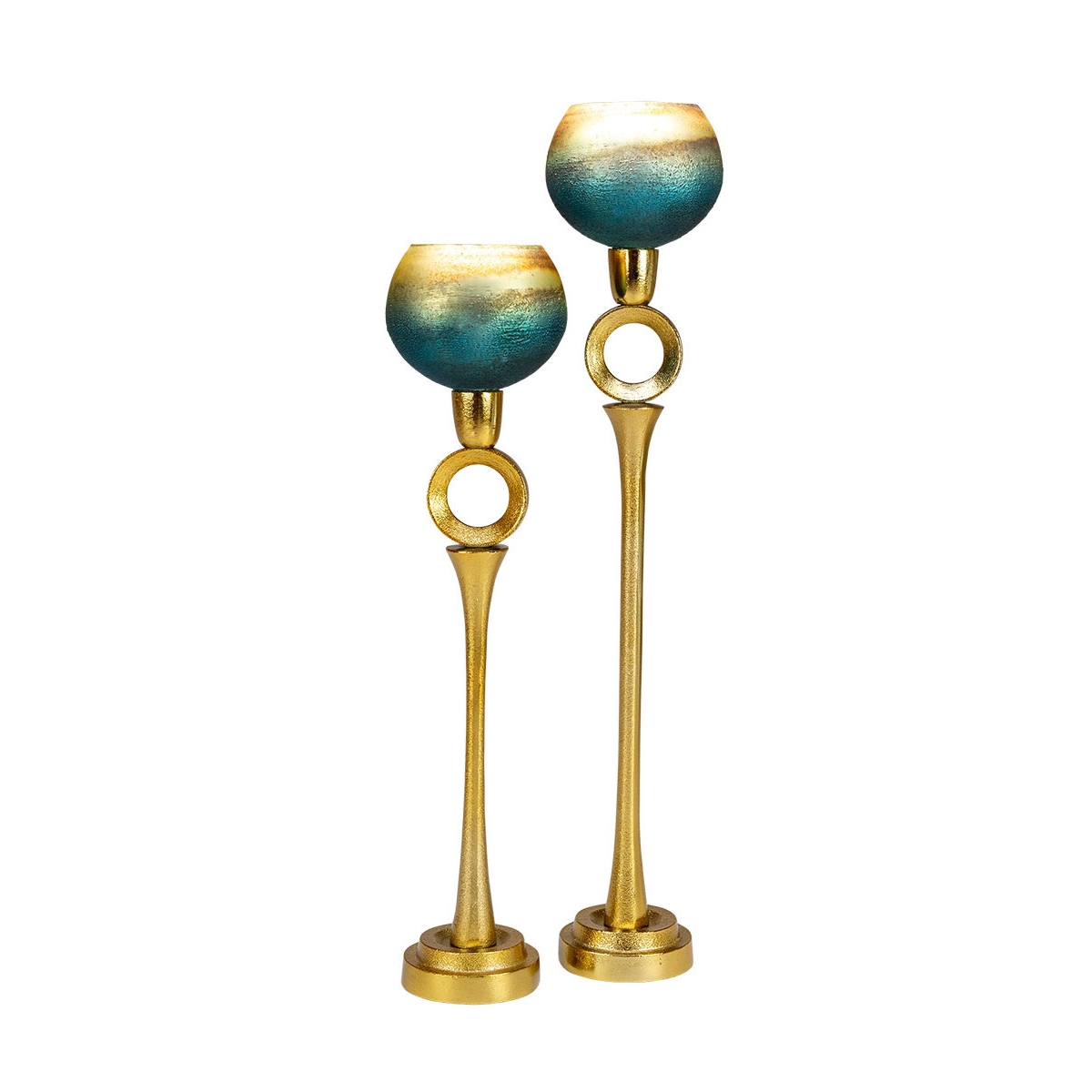 Picture of SET OF 2 SATURN CANDLEHOLDER 