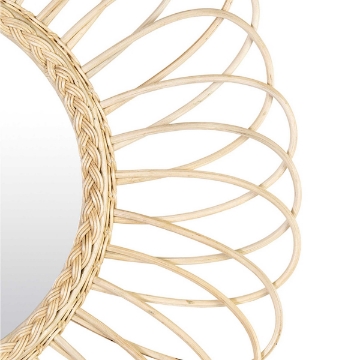Picture of IRINA RATTAN ROUND MIRROR