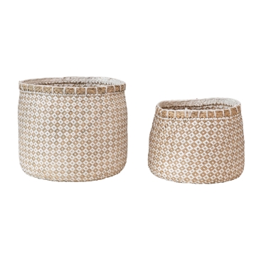 Picture of  SET OF 2 HAND-WOVEN BASKETS