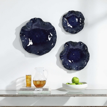 Picture of ABELLA COBALT SET OF 3 WALL DECOR