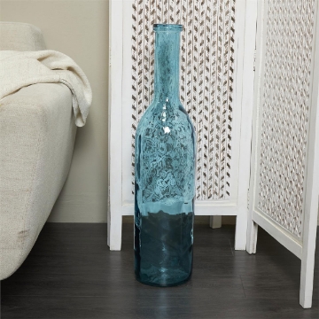Picture of TEAL SPANISH GLASS TALL VASE