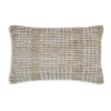 Picture of ACKFORD TAN/WHT WOVEN PILLOW