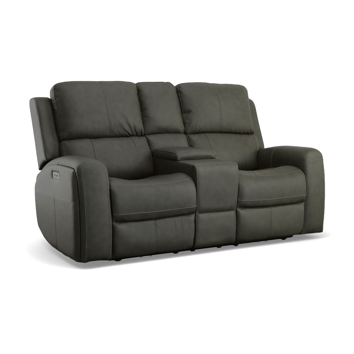 Picture of LINDEN GRAY LOVESEAT WITH CONSOLE, POWER HEADREST AND LUMBAR