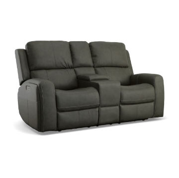 Picture of LINDEN GRAY LOVESEAT WITH CONSOLE, POWER HEADREST AND LUMBAR