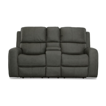 Picture of LINDEN GRAY LOVESEAT WITH CONSOLE, POWER HEADREST AND LUMBAR