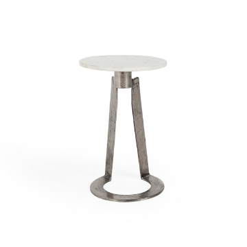 Picture of LEYTON ACCENT TABLE WH MARBLE