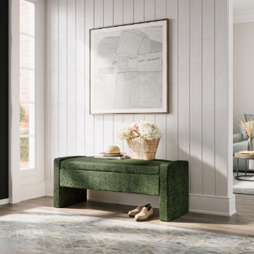Picture of BRAUN GREEN STORAGE BENCH