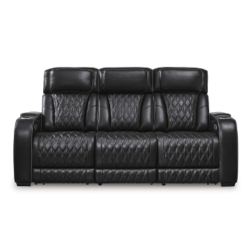 Picture of OPTIMUS BLACK SOFA W/POWER HEADREST