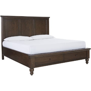 Picture of CAMBRIDGE KING PANEL STORAGE BED IN CHERRY