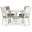Picture of LUDWIG WHITE 5PC ROUND DINING SET