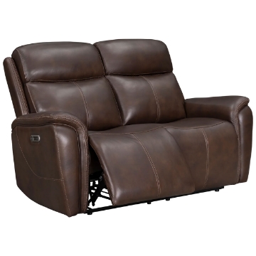 Picture of CASCADE LTHR AUBURN PHR LOVESEAT