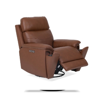 Picture of REFINED BROWN SWIVEL GLIDER RECLINER POWER HEADREST / LUMBAR