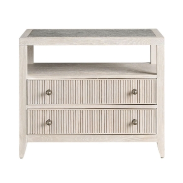 Picture of CARMEN WHITE 2 DRAWER NIGHTSTAND