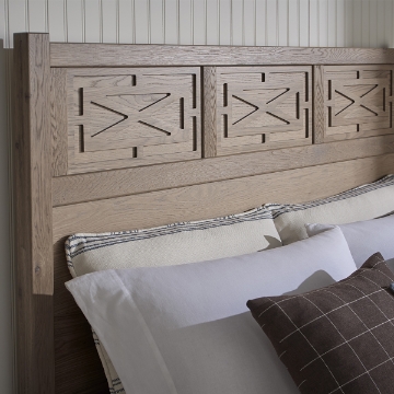 Picture of T&T FRETWORK QUEEN BED GRAY OAK