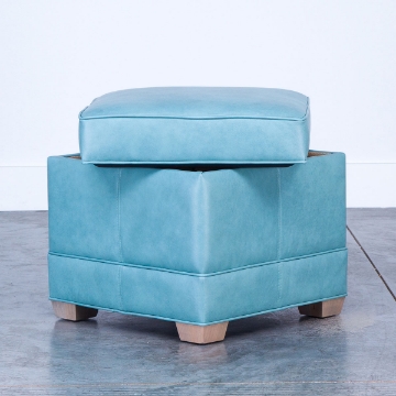 Picture of SQUARE STORAGE OTTOMAN W/TAPERED LEG