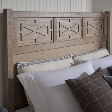 Picture of T & T FRETWORK QUEEN BED CLEAR OAK