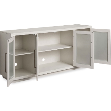 Picture of PERRY 66" CONSOLE W/4 DOOR IN WHITE