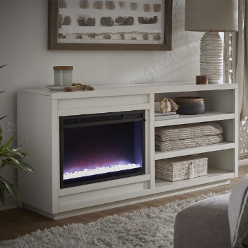 Picture of PERRY 65" FIREPLACE CONSOLE IN WHITE
