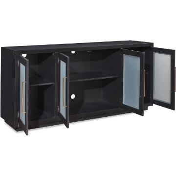 Picture of PERRY 66" CONSOLE W/4 DOOR IN BLACK