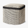 Picture of BLACK/IVORY 18X18 POUF