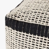 Picture of BLACK/IVORY 18X18 POUF